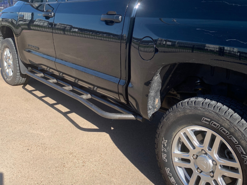Toyota Tundra Rock Sliders - Cali Raised LED - Non Hybrid / No Kick Out / No Filler Plate / Raw - `22-`27
